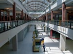 A view of the interior of Lloyd Center on a quiet day, May 11, 2023.