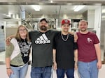 The team at Hope Kitchen at the Kelly Shelter in Medford. From left to right, Kitchen Assistant Courtney Gibson, Kitchen Manager Robert Nash, Assistant Manager Jeffrey Hunt and Kitchen Assistant Robert Renfro.