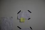 Notes on the wall of 18-year-old student Akanksha Chaturvedi, relating to her high-pressure medical exams.