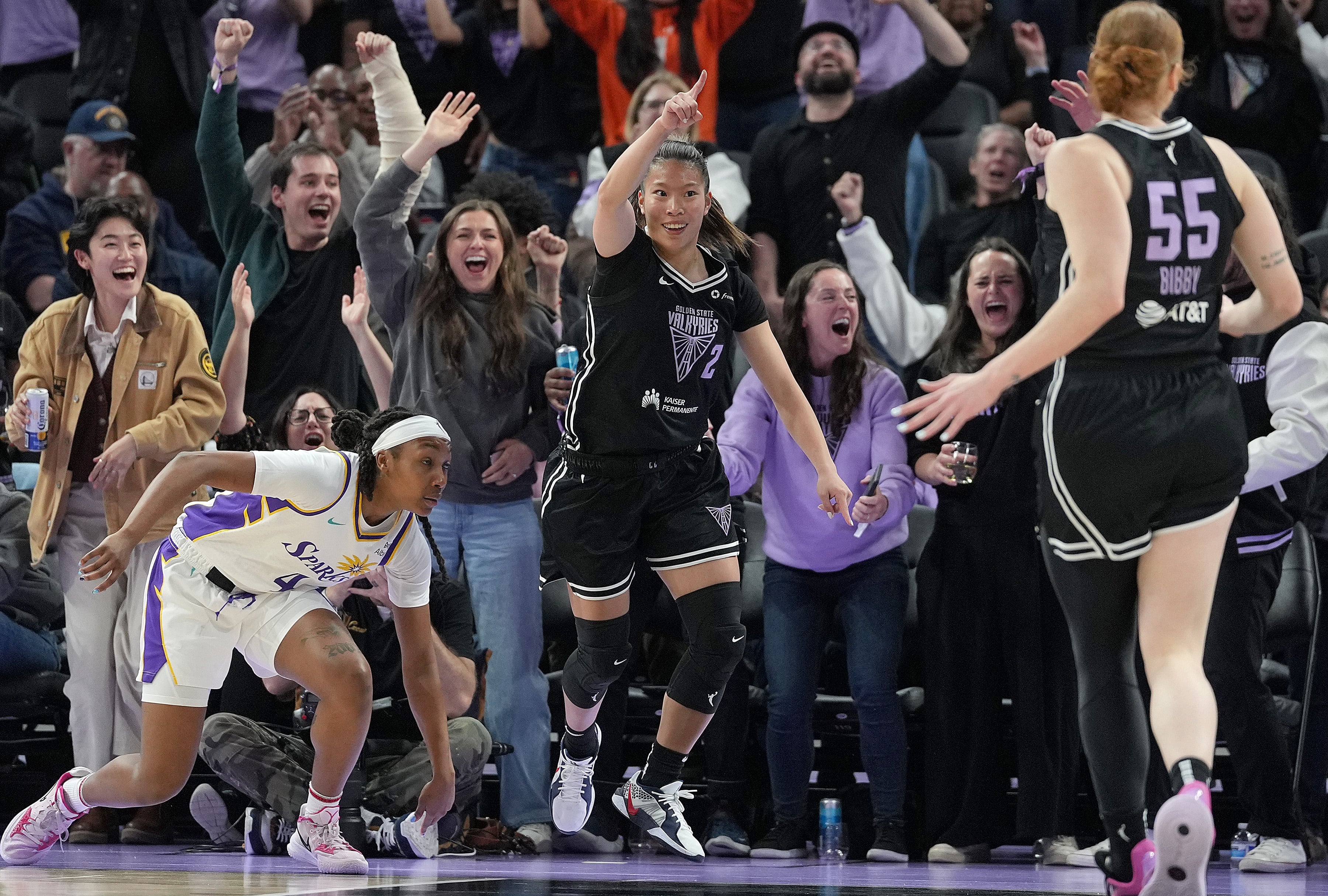 More than 17,000 fans came to see the first preseason game for the Golden State Valkyries, the WNBA's first expansion team since 2008.