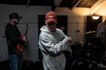 The Shan Vans, an Irish-language rock band, during a practice session at the Blackstaff Mill music studios in West Belfast, Northern Ireland, on Feb. 9. Frontman Jake Mac Siacais said their new song focuses on celebrating Ireland's history but also explores anticolonial struggles in Ireland and the Palestinian territories.