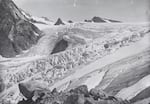 The White Chuck Glacier, shown ca. 1897, on the flank of Washington's Glacier Peak. This slope was barren rock in 2024, according to mountaineer Jason Hummel.