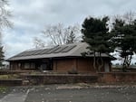 An empty building pictured on a piece of property near Clark College on Feb. 12, 2024. City officials hope to turn the property — though not necessarily the building — into a homeless shelter.