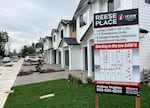 New construction in unincorporated Clackamas County pictured in early 2025. The mix of townhomes and single family housing is on Southeast Courtney Avenue.