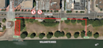 The Police Bureau requested a fence be erected along the north, west and south sides of Tom McCall Waterfront Park between Southwest Salmon Street and Southwest Morrison Street for protests on Aug. 4, 2018.