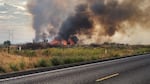 The Umatilla County Fire District #1 posted photos, including this one, of a fire that started on Sunday, Sept. 3, 2023, north of Hermiston. The fire prompted the Umatilla County Sheriff's Office to issue evacuation orders for residents in the area. The Oregon State Fire Marshal's Incident Management Team took command of the fire under an Emergency Conflagration Act issued by Gov. Tina Kotek.