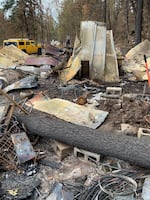 A photo of the burned remains of a home in Gates after the Santiam Canyon Fire in September 2020.