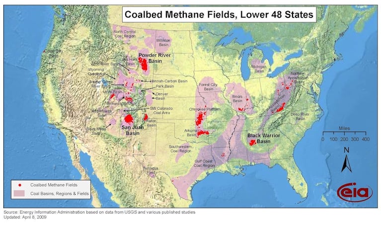Coal bed gas near Coos Bay and other parts of the lower 48 states. 