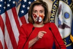House Speaker Nancy Pelosi, of Calif., speaks during her weekly briefing, Friday, Dec. 4, 2020, on Capitol Hill in Washington. (AP Photo/Jacquelyn Martin)