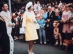 May 1970: Queen Elizabeth II visits the Town Hall in Sydney with Emmet McDermott, Lord Mayor of Sydney, during her tour of Australia. She is there in connection with the bicentenary of Captain Cook's 1770 expedition to Australia.