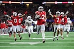 The game-clinching play of Ohio State's semifinal against Texas, in which defensive end Jack Sawyer recovered a fumble and returned it more than 80 yards for a touchdown.
