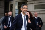Google and Alphabet CEO Sundar Pichai departs federal court on Oct. 30, 2023 in Washington, DC. Pichai testified to defend his company in the largest antitrust case since the 1990s.