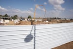 Construction work on a new neighborhood on September 23 in Kibbutz Beeri.