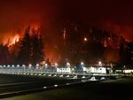 The Eagle Creek Fire takes spreads through the Columbia River Gorge, September 4, 2017.