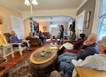 The Allison Street Climate Club meets in Melody Noraas’s living room once per month.