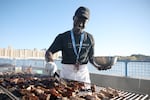 A view of Fieldtrip chef grilling during the Food Network New York City Wine & Food Festival on Oct. 20, 2024, in New York City.