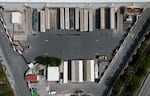 Aerial view of an automobile body parts supplier in Apodaca in Mexico's Nuevo Leon state on May 1, 2024.