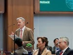 State Rep. Rob Nosse, D-Portland, speaks on the House floor in 2024.