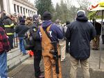Under current Washington law, visitors to the Capitol can openly-carry firearms. A bill introduced in the Legislature would ban weapons from the statehouse and Capitol grounds.