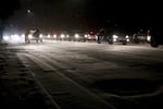 Snow covers Macadam Boulevard in southwest Portland, Dec. 14, 2016.