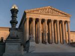 The Supreme Court is seen at sundown in Washington, Nov. 6, 2020.