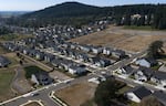 A new housing subdivision in Camas. The city is expected to grow in population by nearly 40% over the next two decades.