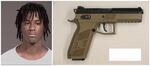 Quanice Derrick Hayes and the replica firearm found near him after he was fatally shot by police.