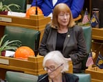 Representative Susan McLain on inauguration day at the Capitol in Salem, Ore., Jan. 9, 2023.