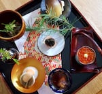 An example of the omakase style cuisine found in the restaurant Nodoguro.