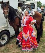 Brenda Rocio Martinez poses for a photo at Woodburn Fiesta Mexicana in 2022. Martinez is President of MEChA de WOU, and she's a second-year student at Western Oregon University.