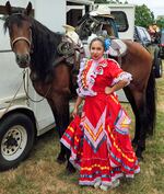 Brenda Rocio Martinez poses for a photo at Woodburn Fiesta Mexicana in 2022. Martinez is President of MEChA de WOU, and she's a second-year student at Western Oregon University.