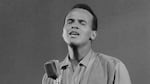 American singer Harry Belafonte in concert at the State Theatre, Kilburn, 19th August 1958. (Photo by A Meek/Daily Express/Getty Images)