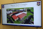 Plan for new Special Tactics Complex. It includes a specialized gym, an air traffic control simulator, a diving equipment maintenance area, a simulator for fighting fires and storage for their fleet of unique vehicles. There’s even a building to dry parachutes.