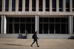 The Washington headquarters of the Department of Education on March 12. A federal judge ruled that the Trump administration violated the First Amendment rights of Education Department employees when it replaced their personalized out-of-office e-mail notifications with partisan language.
