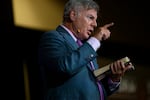 Lance Wallnau preaches to attendees at the Courage Tour inside the Monroeville Convention Center on September 28, 2024 in Monroeville, Pennsylvania.