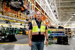 Ford Plant Manager Chris Skaggs at the Ford Rouge Electric Vehicle Center in Dearborn, Mich., on Sept. 7, 2022.