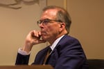 Commissioner Nick Fish listens to testimony at City Hall in Portland, Ore., Wednesday, Feb. 13, 2019. Fish died on Jan. 2, 2020, shortly after announcing plans to resign.