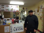Felix Santana says he met Teresa Alonso Leon when she dropped a campaign sign off at his family's restaurant in downtown Woodburn.