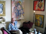 The painter Bob Fergison in his apartment.