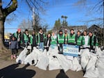 A group of SOLVE volunteers pose after participating in one of the nonprofit's cleanup events at Irving Park in Portland. The organization is hosting several MLK Jr. Day cleanup events across Oregon on Jan. 19, 2026.
