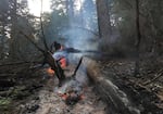 A hot spot in the Eagle Creek Fire was spotted at 2 a.m. Tuesday near the Herman Creek Trailhead.