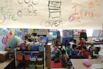 Words surround students in Ms. Koblasa's kindergarten classroom at Earl Boyles Elementary School (file photo).