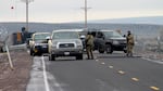 FBI officials said any vehicles approaching the checkpoints outside the refuge would be stopped and searched, and all occupants of the vehicles were to present identification.