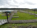 The marina at Howard Prairie Lake is high and dry.