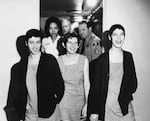 From left: Susan Atkins, Patricia Krenwinkel and Leslie Van Houten, laugh as they walk to court in Los Angeles for sentencing on March 29, 1971.