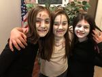 From left, Elena Flansburg, Morgan Lentz, Saralynn De La Cruz, enjoy scaring patrons of Haunted Palouse. 