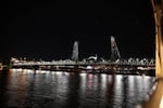 The Portland Spirit takes off at 10:45 p.m. from Southwest Salmon and Naito Parkway and cruises along the Willamette River towards Oregon City or past the Port of Portland docks.