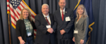 Jerry Cummings, second from right, resigned his role as Oregon GOP chair on April 9. He's been replaced by Vice Chair Connie Whelchel, right.
