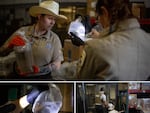 Top and bottom left: Inspectors Mac Elliott and Ali Ventura look through a shipment. While Inspector Ray Hernandez takes a moment to instruct Braxton (bottom left). Seized animals rarely get returned to the wild because it’s difficult to know where, specifically, they came from. They could also carry disease.