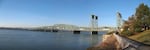 The current Interstate 5 bridge connecting Oregon and Washington.